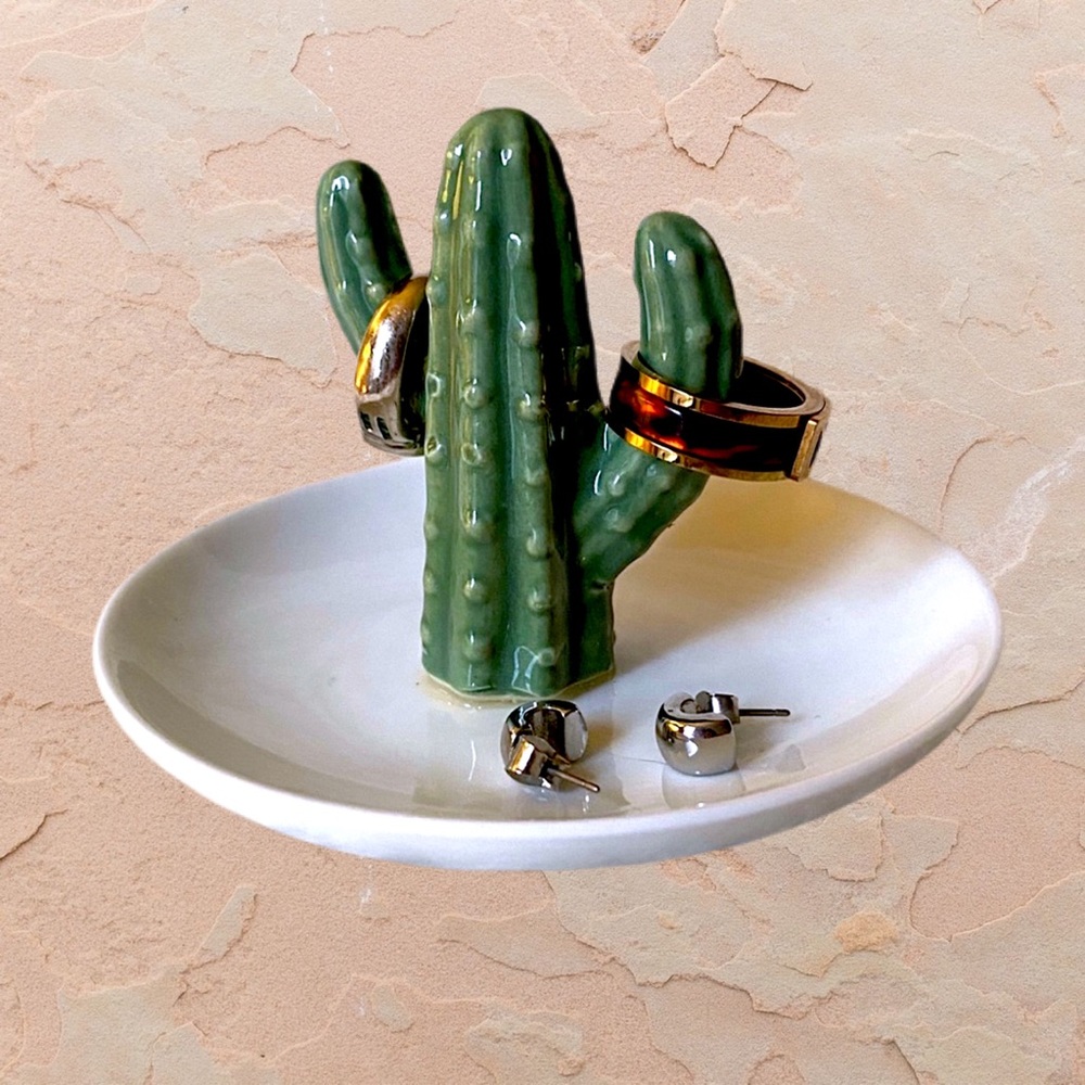 Decorative Ceramic Cactus Ring Tray NWT - Picture 4 of 7